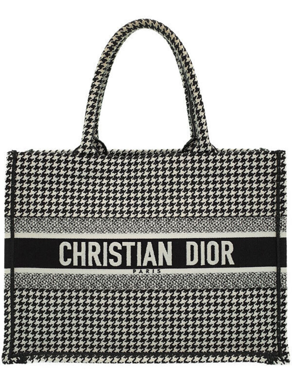 Christian Dior Houndstooth Book Tote Bag